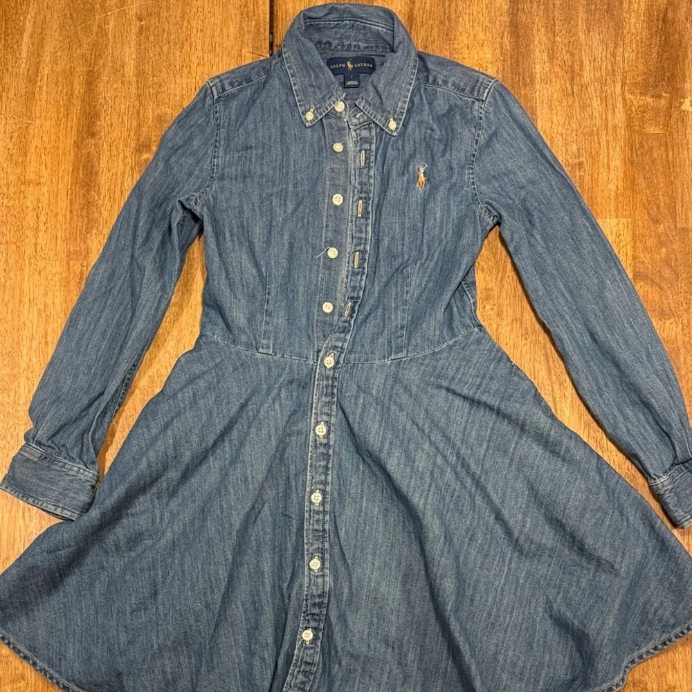 Ralph Lauren Blue Denim Kids Casual Dress
